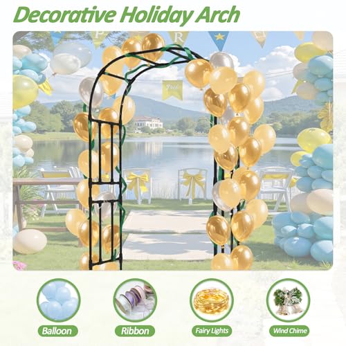 Thickened Metal Garden Arch (59（L）*94(H)*16(W)IN)