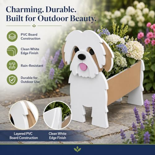 Small Shih tzu Planter Plant Pots