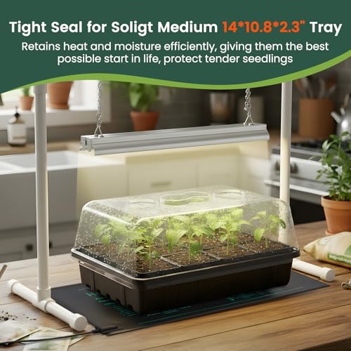 5 Pack 5" High Humidity Domes for SOLIGT 14*10.8*2.3" Seed Starting Trays (5 domes for 1014 trays)