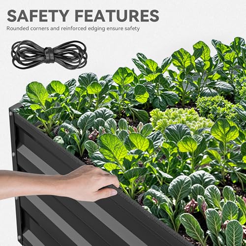 144x48x12 in Galvanized Raised Garden Bed Kit