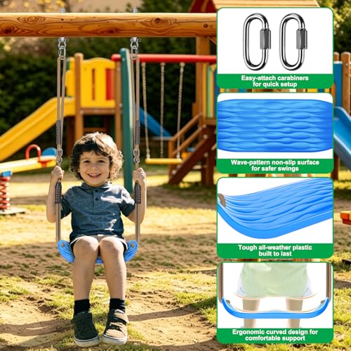 Blue Heavy Duty Swing Seat Non (Blue U-shape Swing (2 Pack))