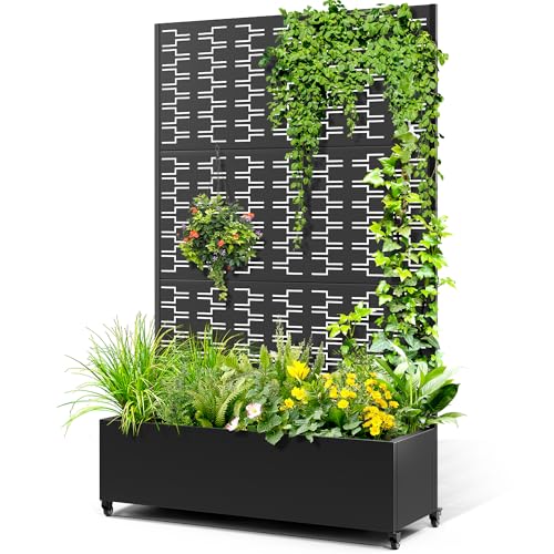 Metal Raised Garden Bed (Black-brick / 71" x 47" x 16")