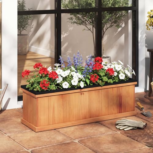 Outdoor Raised Garden Bed Set of 2 (Orange / 28"x10"x10")