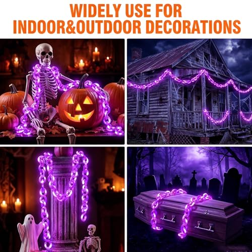 16.4 ft Halloween Chain Lights (Purple / 16FT)