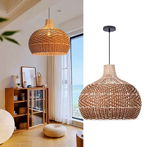 19.68" Wicker Chandelier Coffee (50cmx45cm)