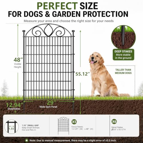 No Dig Garden Fence Outdoor for Yard (48 in(H) X 11.8 ft(L))
