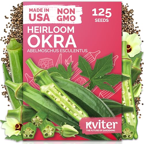 125 Clemson Spineless 80 Okra Vegetable Seeds