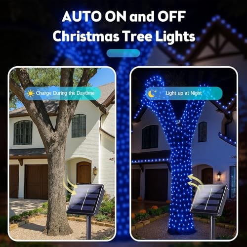 Solar Fairy Lights (Blue / 4 Pack-400LED)