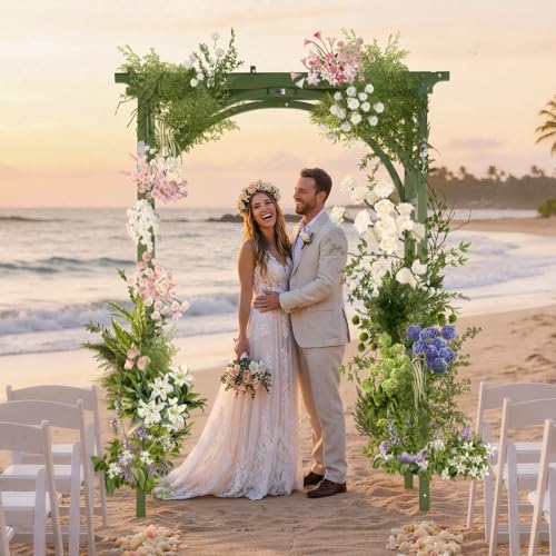 85in Wooden Arbor Garden Arch (Olive Green)