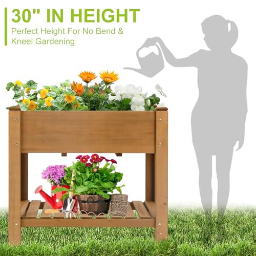 Raised Garden Bed with Legs (33.5" x 18" x 30")