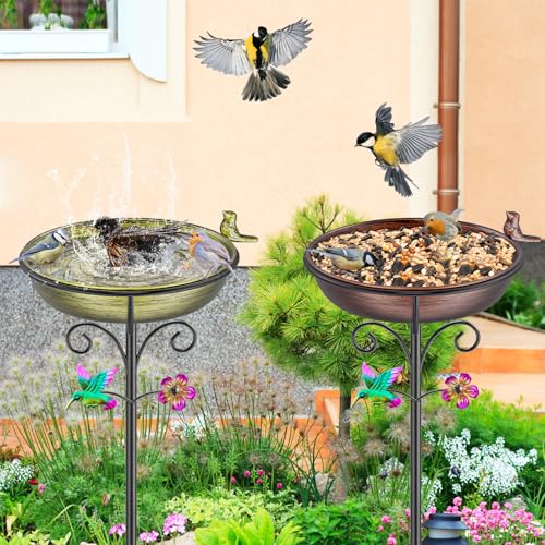 38.6in Bird Baths for Outdoors (Retro Copper)