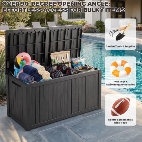 Outdoor Storage Box (Black / 200 Gallon 3.1 XXL)