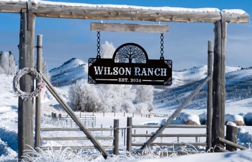 Custom Metal Farm Sign (Black035)