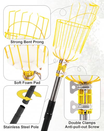 6.5FT Fruit Picker with Basket (6.5FT)