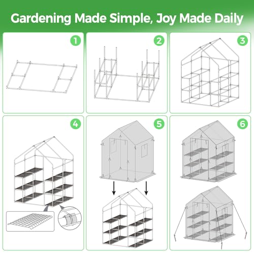Plastic Greenhouse for Outdoors (Clear / 3 Tier 12 Shelves)