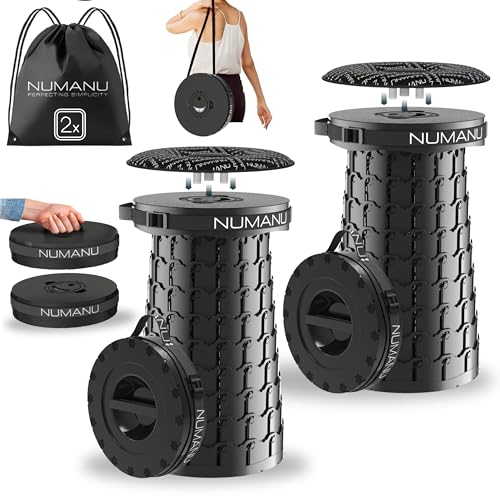 XXL Collapsible Stool for Adults 2 (XXL 19.7" + Cushions & Bags (Pack of 2))