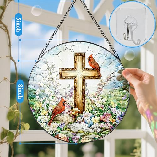 Stained Glass Window Hanging (Cross)