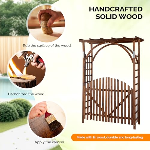 85in Wooden Arbor Garden Arch