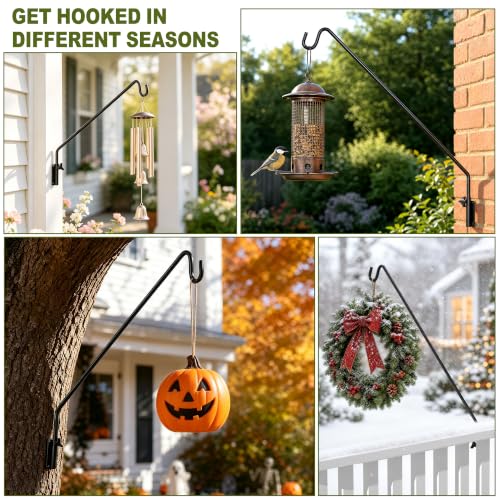 2 Packs Heavy Duty Extended Reach Wall Mounted Deck Hook Wall Pole (2 Count)