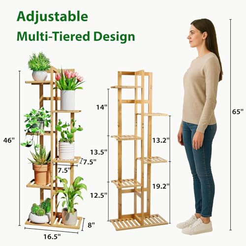 Plant Stand Indoor 6 Tier (Natural)