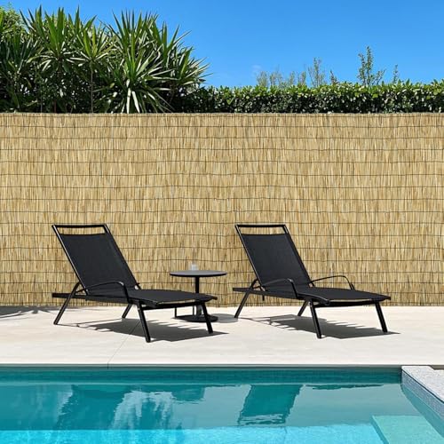 Natural 5FT X16.4FT Reed Fencing Roll Bamboo Privacy Fence Screen (5 X 16.4FT / Natural)
