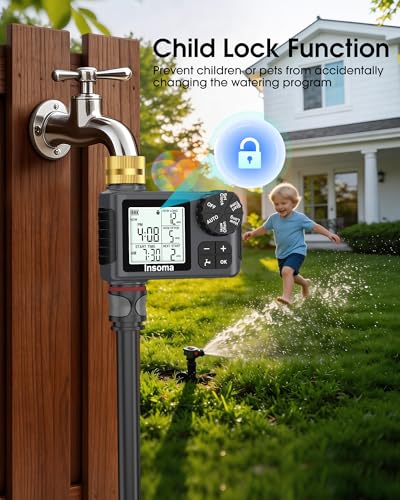 Water Timer for Garden Hose with 100% Metal Pipe