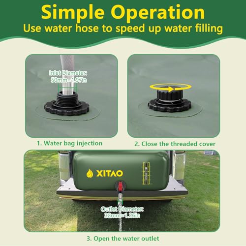 87Gal 330L Water Storage Bladder w (87 Gal / Green)