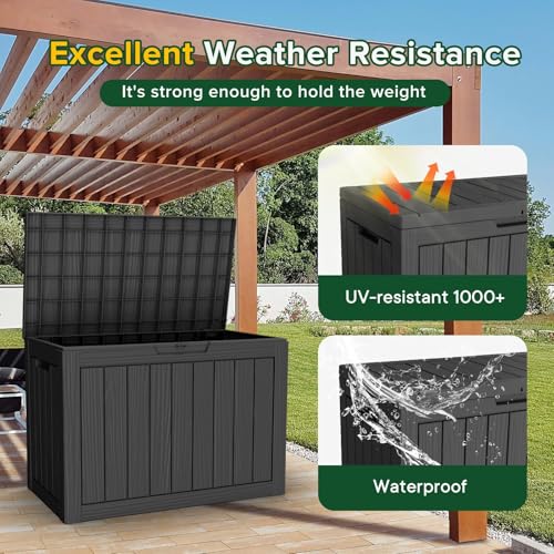 Outdoor Storage Box (Black / 50 Gallon)