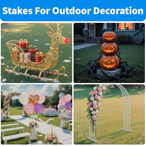 12 Inch 50 Pack Heavy Duty U Shaped Garden Stakes (50 Count)