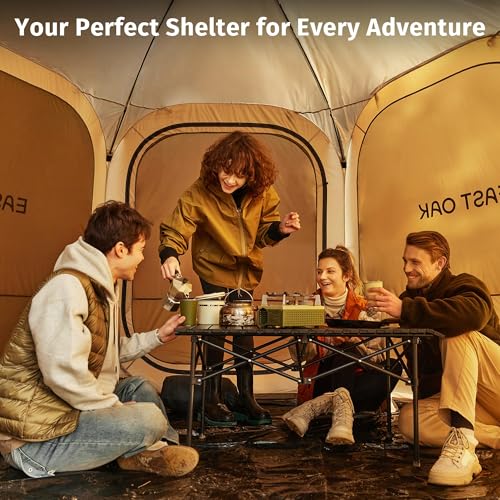 12×12 FT Pop Up Canopy Tent with Mosquito Netting (Beige / 12×12 FT)