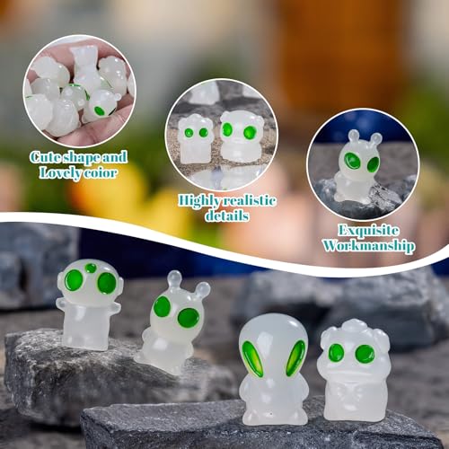 30 Pcs Glow in The Dark Alien Figurines (Alien-30p)