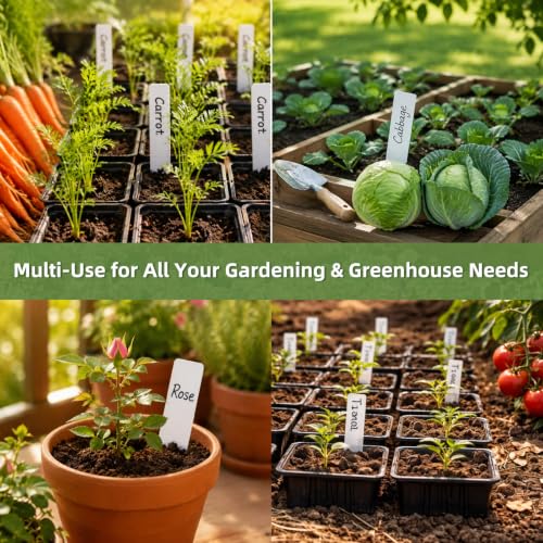 4 Inches Plant Labels Plastic Plant Tags Nursery Garden Labels Pot Marker Garden Stake Tags for Fruit Trees