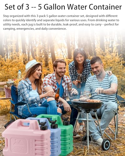 5 Gallon Camping Water Jug with Spigot (Pastel Mix / 5 Gallon)