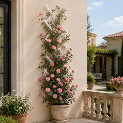 4Pcs Expandable Garden Trellis (White / 13"x68"x4PC)