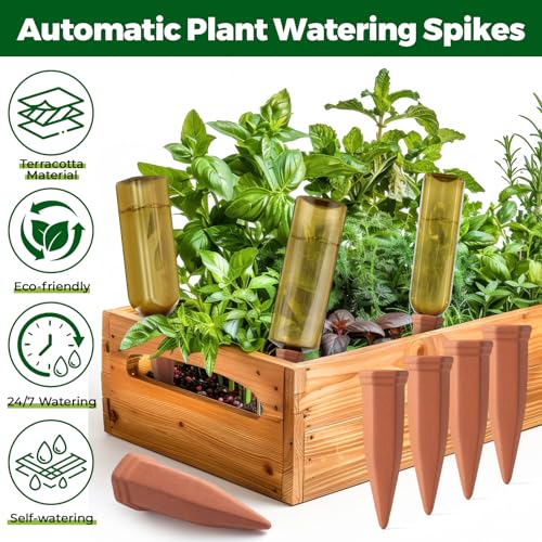 12 Pcs 25oz 34oz Plant Watering Devices Terracotta Spikes (25oz 34oz)