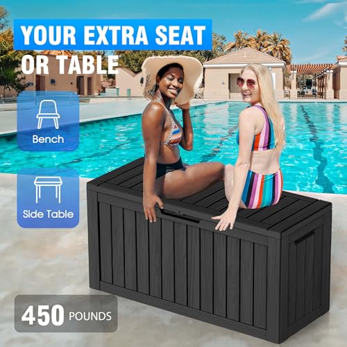 80 Gallon Outdoor Deck Box (Black / 80 Gallon)