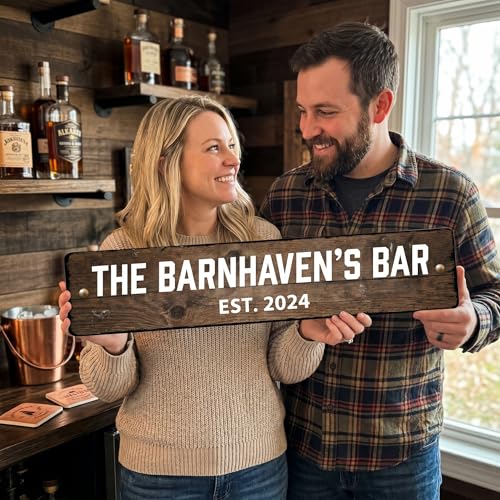 Personalized Dark Wood Sign (Dark Rustic Wood)
