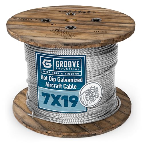 3 8’’ 7x19 Hot Dip Galvanized Aircraft Cable (500 Foot)