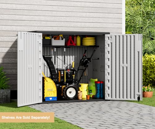 Outdoor Horizontal Storage Sheds (Gray / 37 Cu.ft)