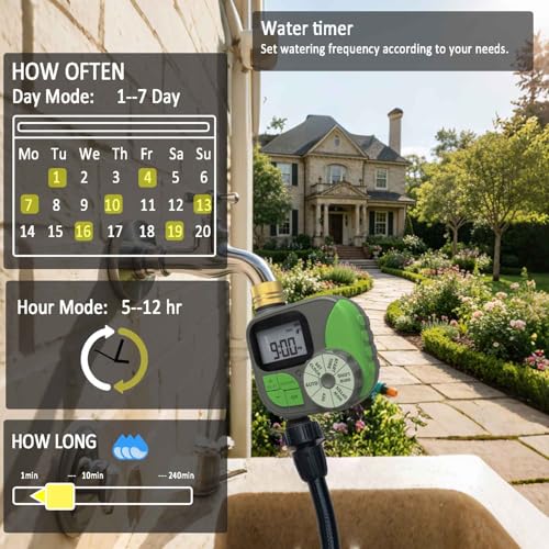 Drip Irrigation System with Timer for Garden (S5)