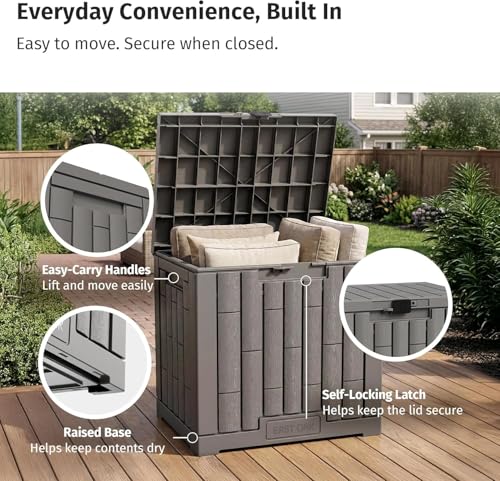 Outdoor Storage Box (Grey / 31 Gallon 2pc)