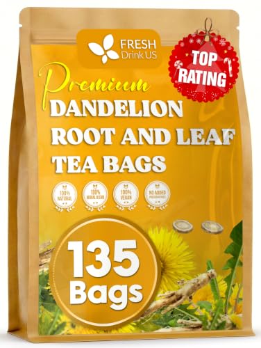 Premium 135 Dandelion Leaves and Roots Tea Bags (135 Tea Bags)