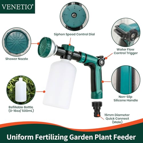 8 Dial Lawn & Garden Sprayer with Quick Connect (Lawn & Garden Feeder Pro (16 oz))