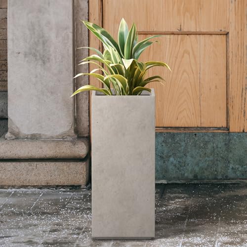 Weathered Concrete Planter 27.6" Tall All (Buff Concrete / 27.6" H)