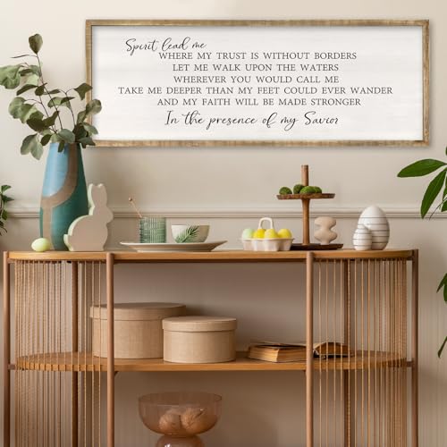 Spirit Lead Me Wall Art Decor 40x15 Inch Wood (40"L x 15"W / Spirit Lead Me (Wood))