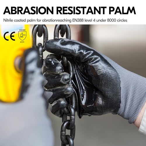 10Pairs Non Slip Safety Work Gloves (10 Count)
