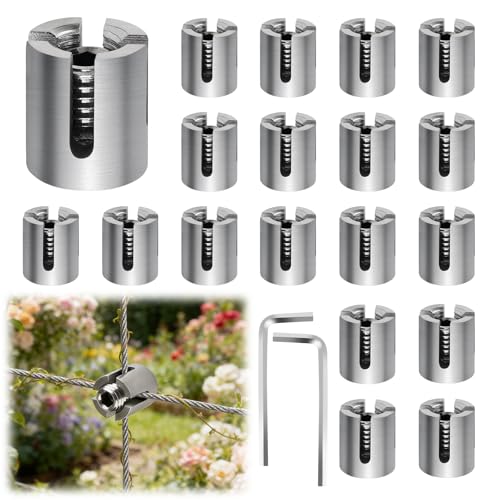 20PCS T316 Stainless Steel Cable Cross Clamps for 5