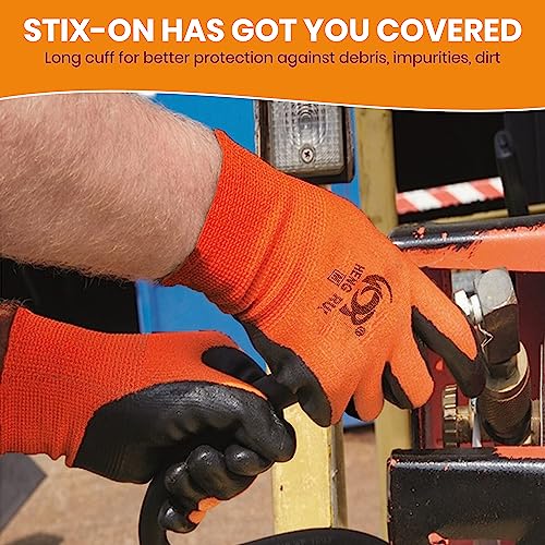 20 Pairs Orange Small Work Gloves (Small (Pack of 20 Pairs) / Orange)