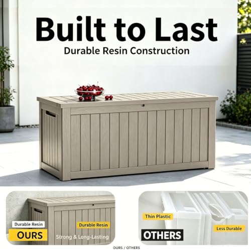 270 Gallon Outdoor Storage Box (Grey / 270GAL)