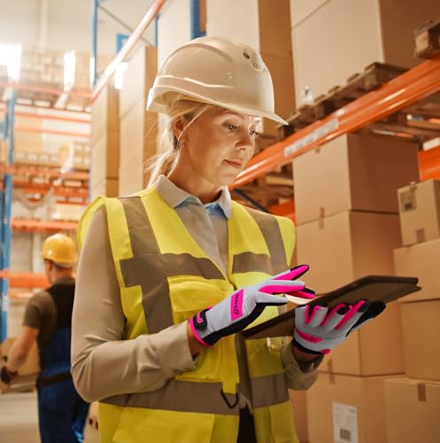 Flex Grip Mechanic 1 Pair Pack Work Gloves for Women Pink S